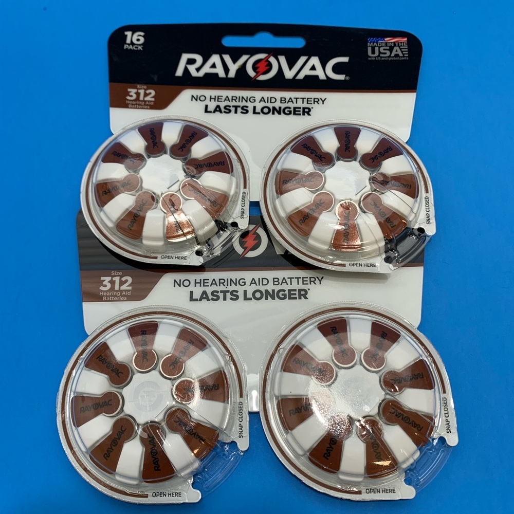 Lot Of 2 - Rayovac No Hearing Aid Batteries Size 312 EXP Jun 2023